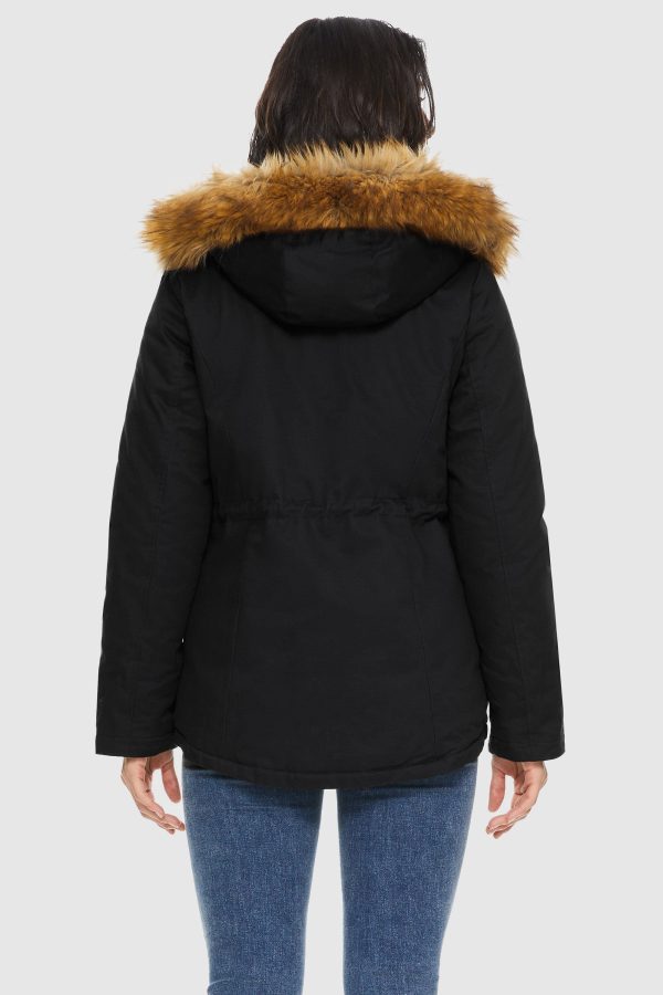 Detachable Faux Fur Winter Parka Jacket - Image 11