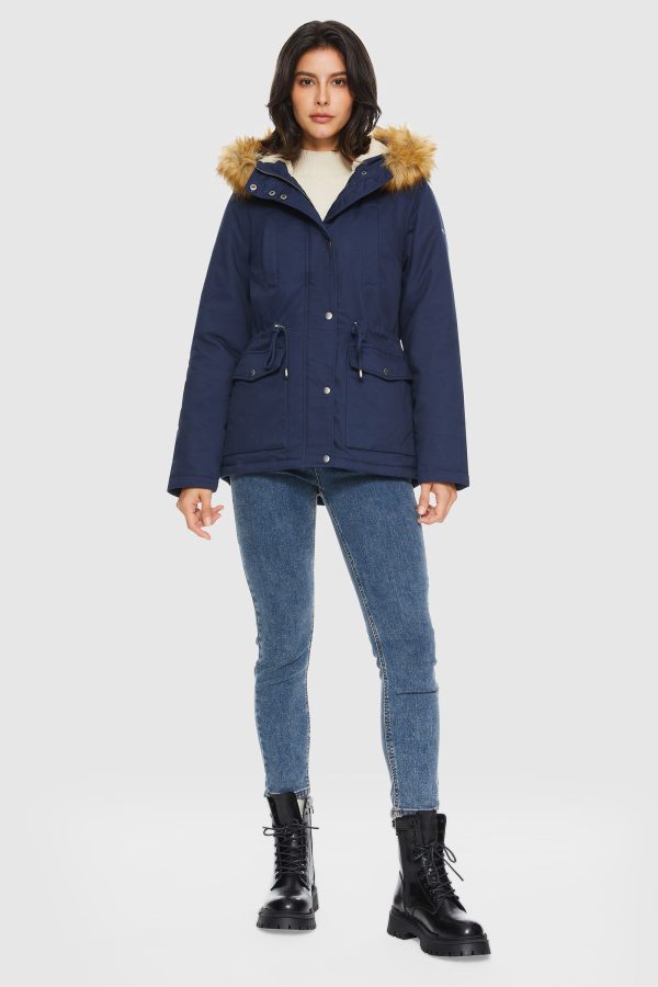 Detachable Faux Fur Winter Parka Jacket - Image 13