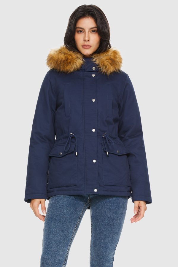 Detachable Faux Fur Winter Parka Jacket - Image 14