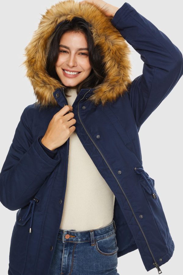Detachable Faux Fur Winter Parka Jacket - Image 16