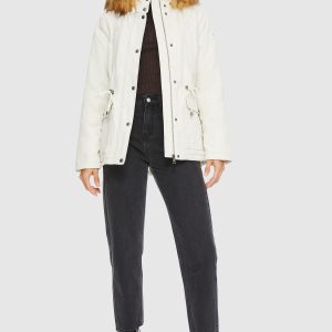 Detachable Faux Fur Winter Parka Jacket