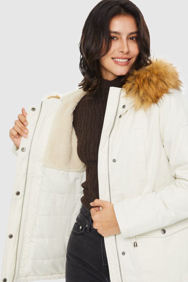 Detachable Faux Fur Winter Parka Jacket - Image 4