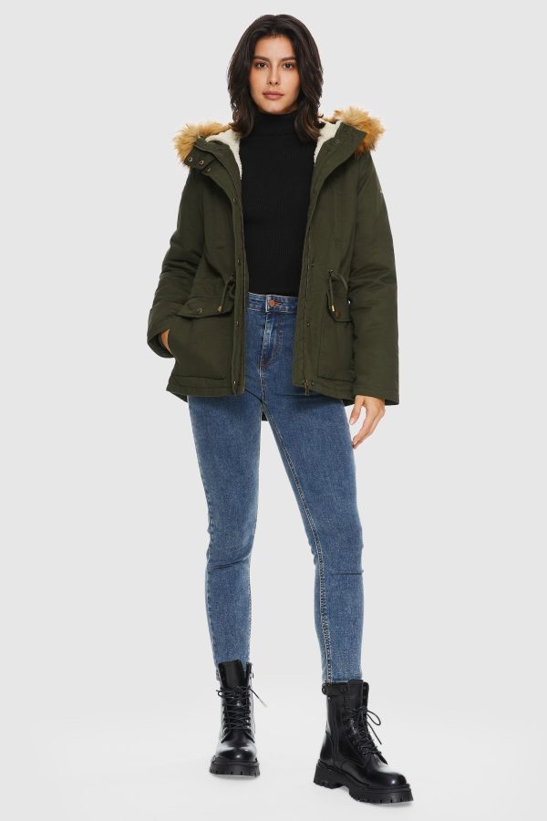 Detachable Faux Fur Winter Parka Jacket - Image 5