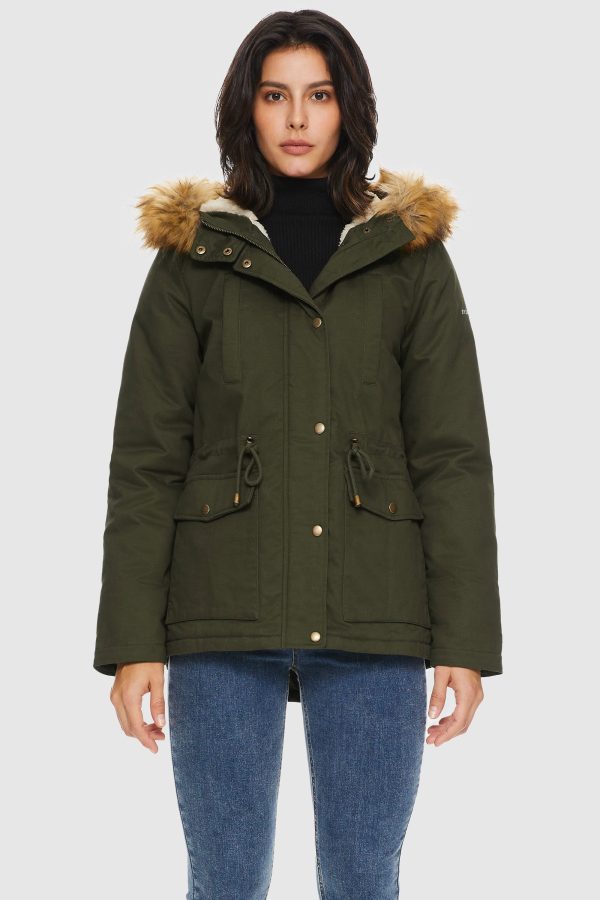 Detachable Faux Fur Winter Parka Jacket - Image 6