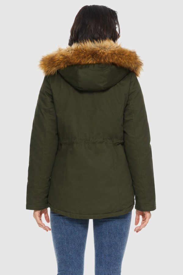 Detachable Faux Fur Winter Parka Jacket - Image 7