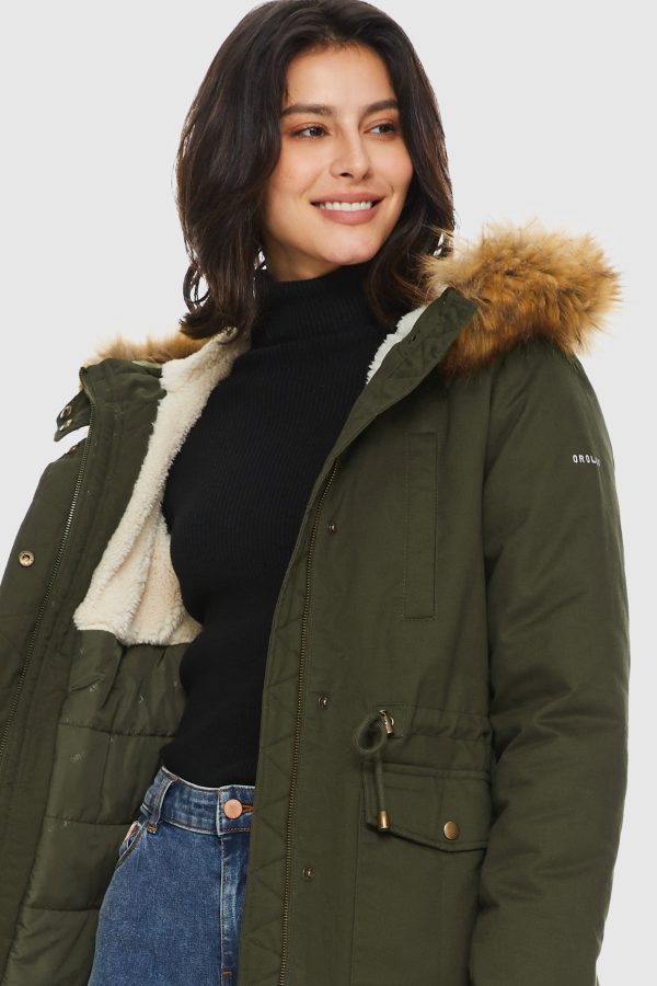 Detachable Faux Fur Winter Parka Jacket - Image 8