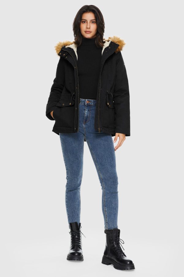 Detachable Faux Fur Winter Parka Jacket - Image 9