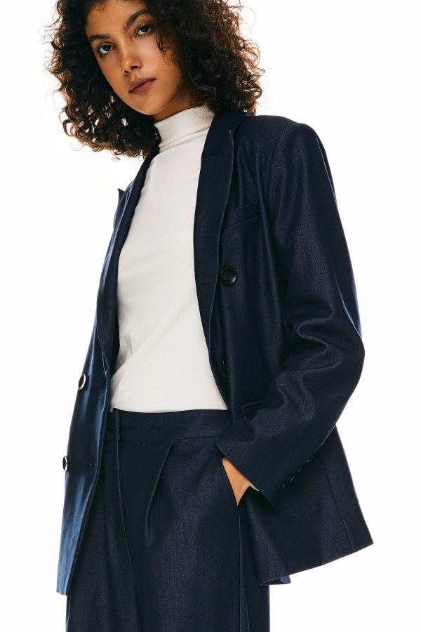 Double-Breasted Business Blazer - Image 16