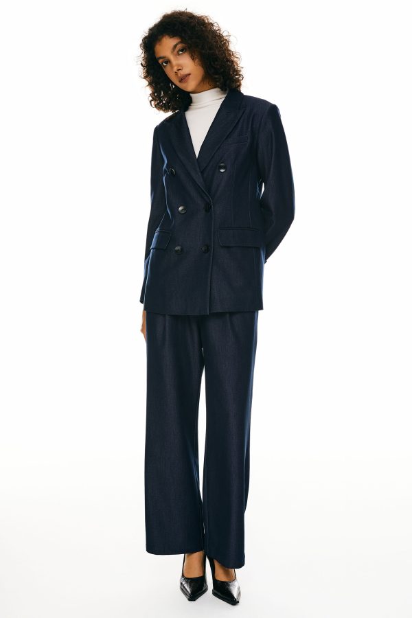 Double-Breasted Business Blazer - Image 17