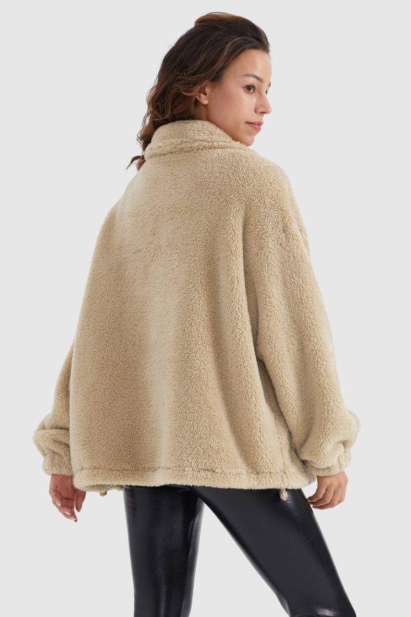 Drawstring Hem Fleece Zip-Up - Image 15