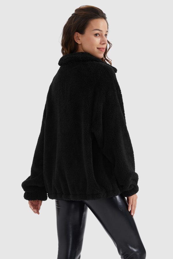 Drawstring Hem Fleece Zip-Up - Image 7