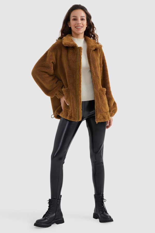 Drawstring Hem Fleece Zip-Up - Image 9
