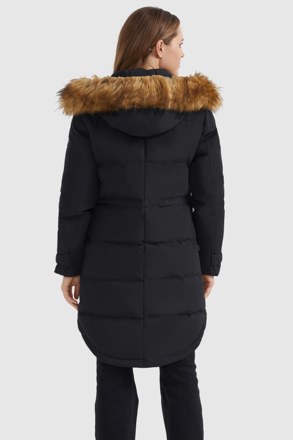 Drawstring Hooded Thickened Down Coat - Image 39