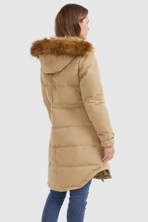 Drawstring Hooded Thickened Down Coat - Image 21