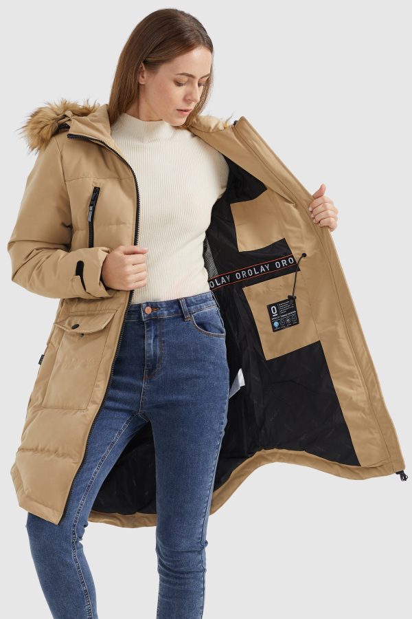 Drawstring Hooded Thickened Down Coat - Image 22