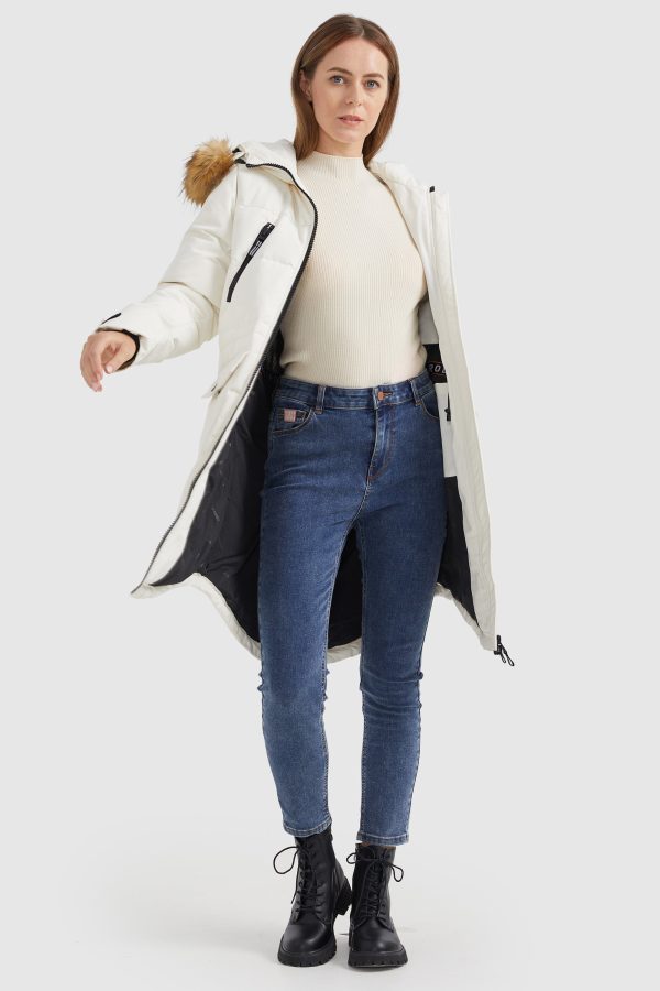 Drawstring Hooded Thickened Down Coat - Image 11