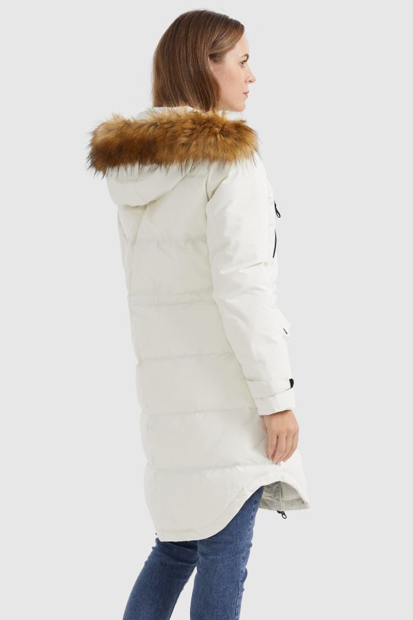 Drawstring Hooded Thickened Down Coat - Image 12