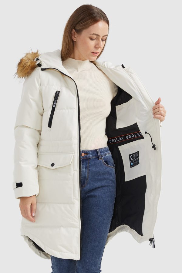 Drawstring Hooded Thickened Down Coat - Image 13