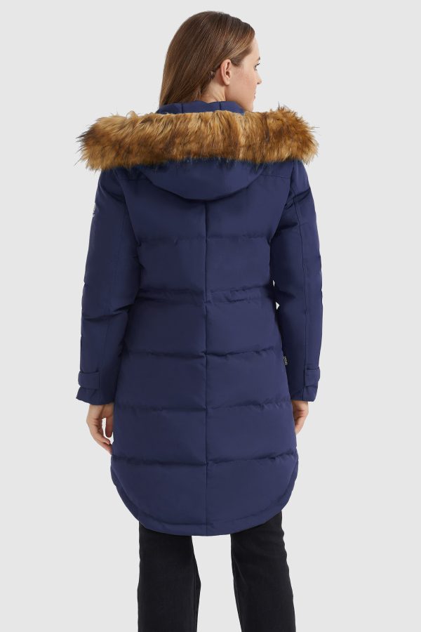 Drawstring Hooded Thickened Down Coat - Image 25