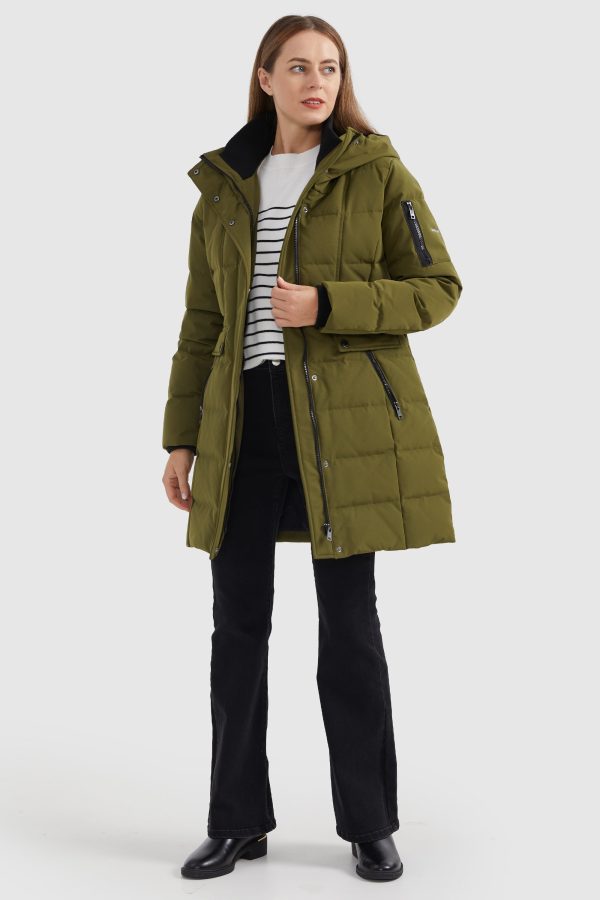 Drawstring Hooded Thickened Down Coat - Image 33