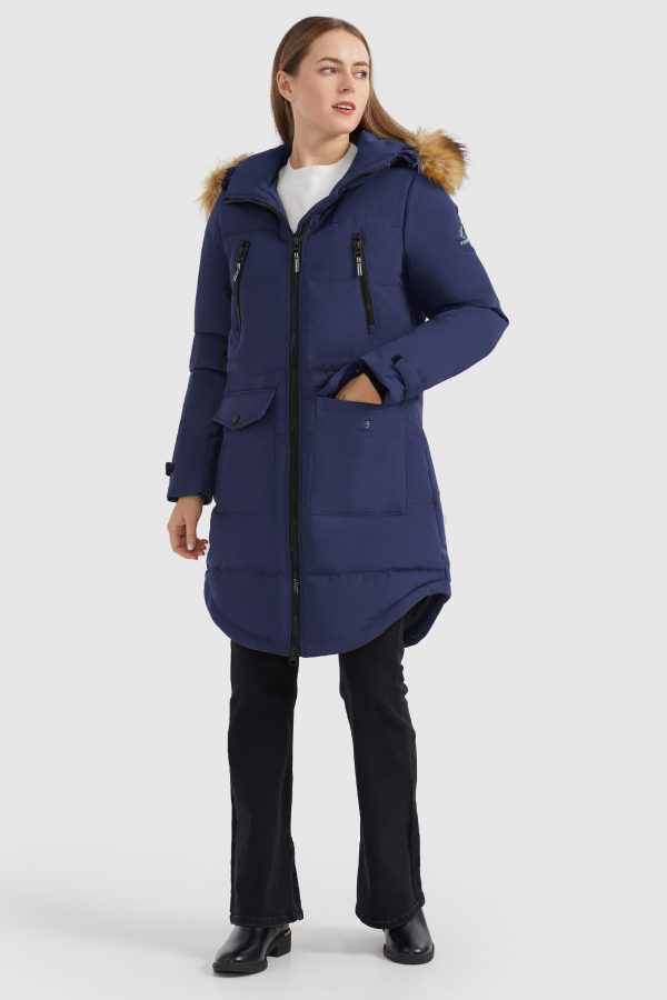 Drawstring Hooded Thickened Down Coat - Image 23
