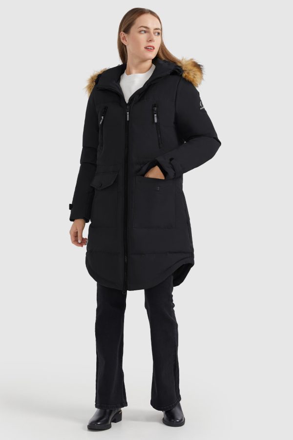 Drawstring Hooded Thickened Down Coat - Image 37
