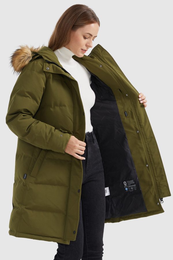 Drawstring Hooded Thickened Puffer Down Coat - Image 17