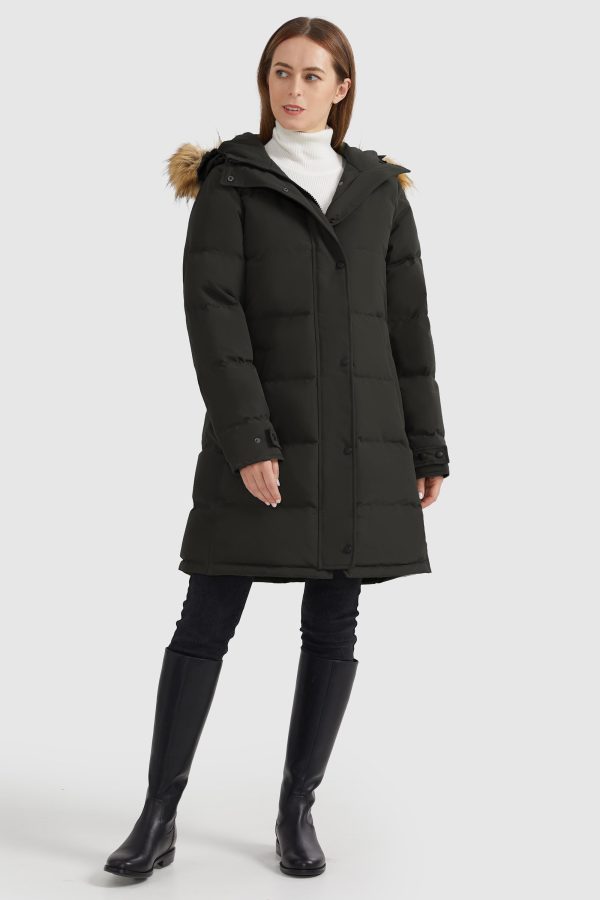 Drawstring Hooded Thickened Puffer Down Coat - Image 48