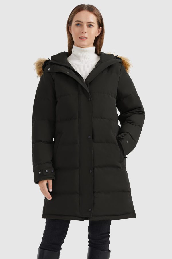 Drawstring Hooded Thickened Puffer Down Coat - Image 49