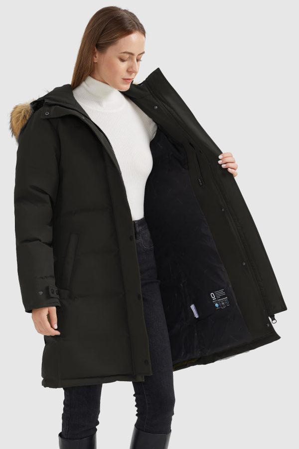 Drawstring Hooded Thickened Puffer Down Coat - Image 51