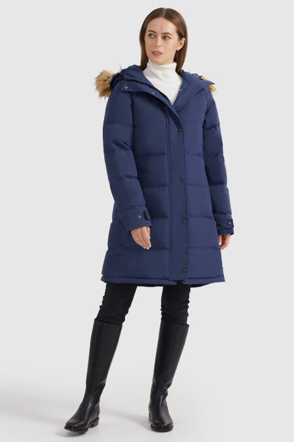Drawstring Hooded Thickened Puffer Down Coat - Image 33