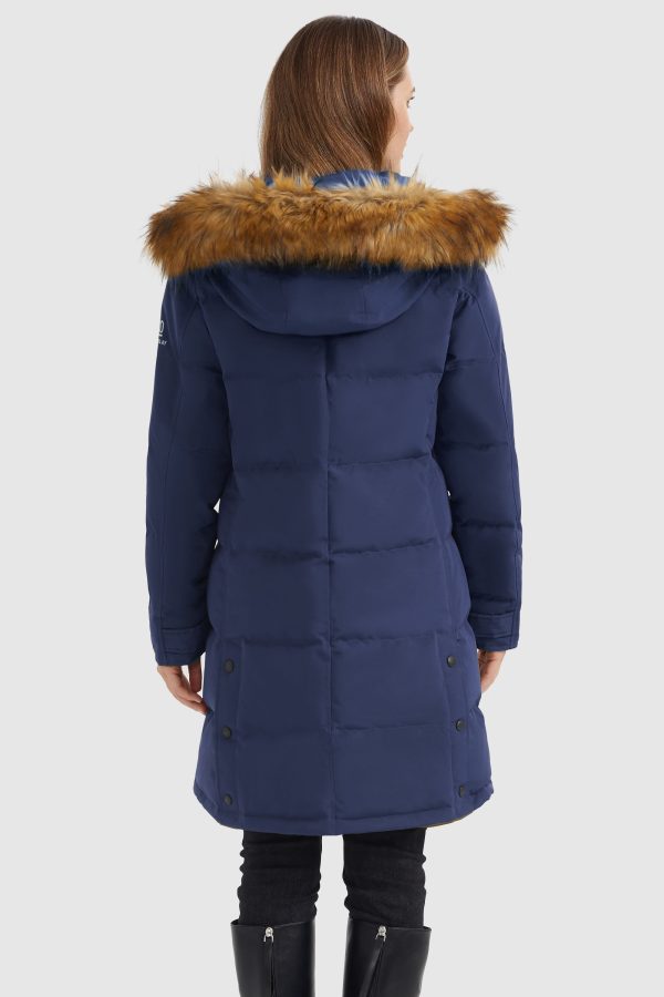 Drawstring Hooded Thickened Puffer Down Coat - Image 35