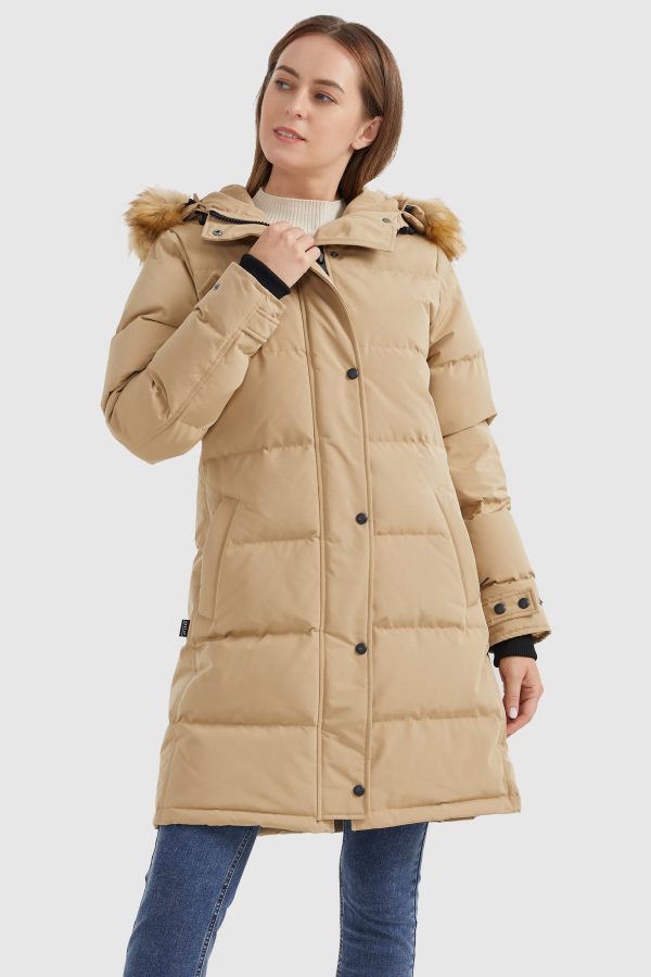 Drawstring Hooded Thickened Puffer Down Coat - Image 9