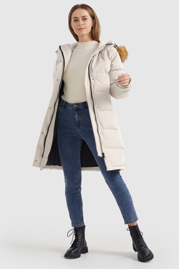 Drawstring Hooded Thickened Puffer Down Coat - Image 53