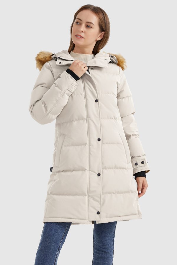 Drawstring Hooded Thickened Puffer Down Coat - Image 54