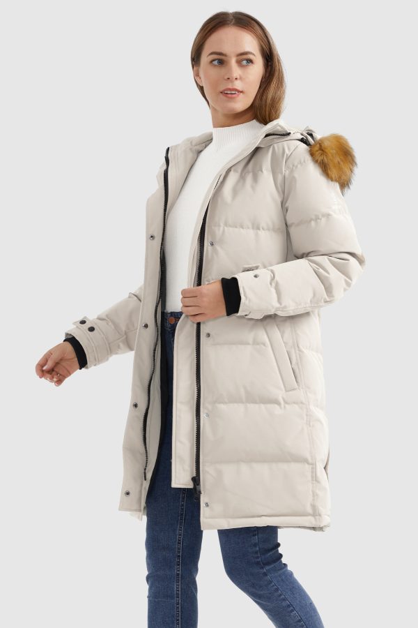 Drawstring Hooded Thickened Puffer Down Coat - Image 56