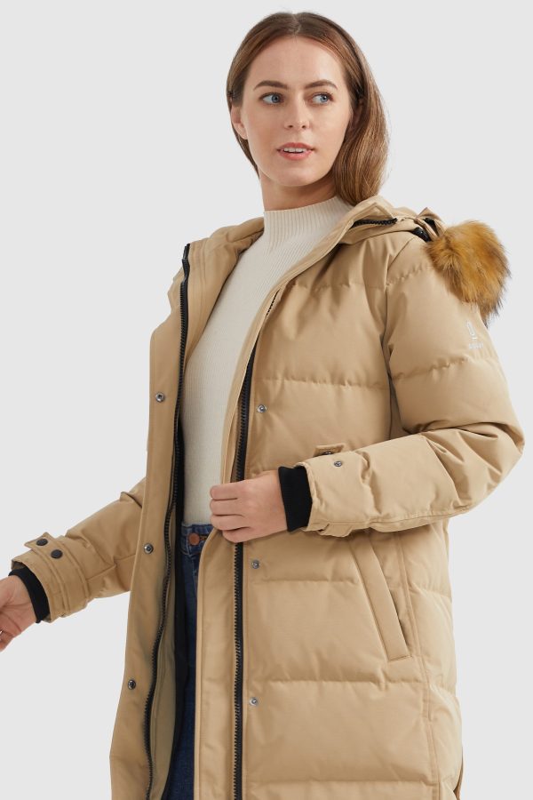 Drawstring Hooded Thickened Puffer Down Coat - Image 11