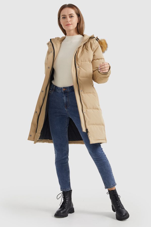 Drawstring Hooded Thickened Puffer Down Coat - Image 8