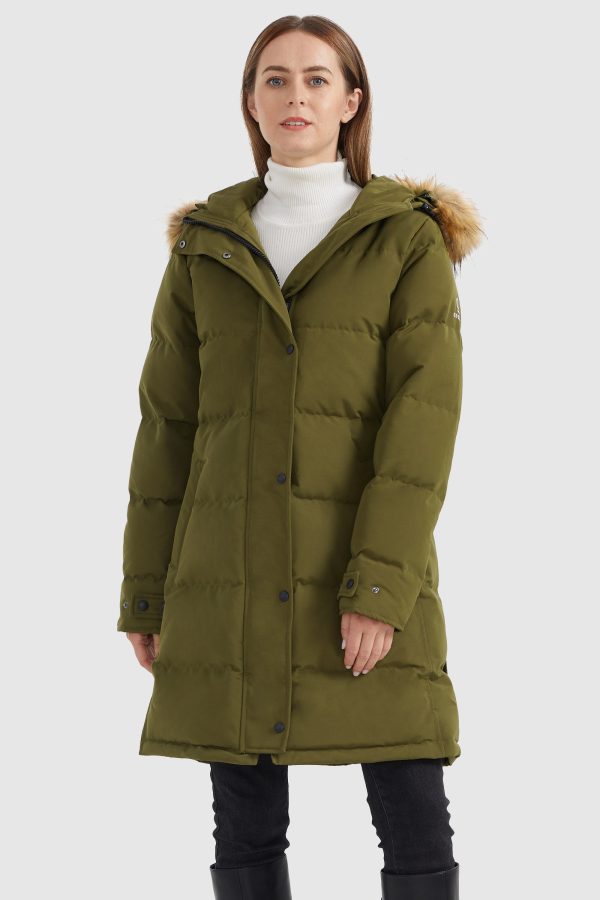 Drawstring Hooded Thickened Puffer Down Coat - Image 18