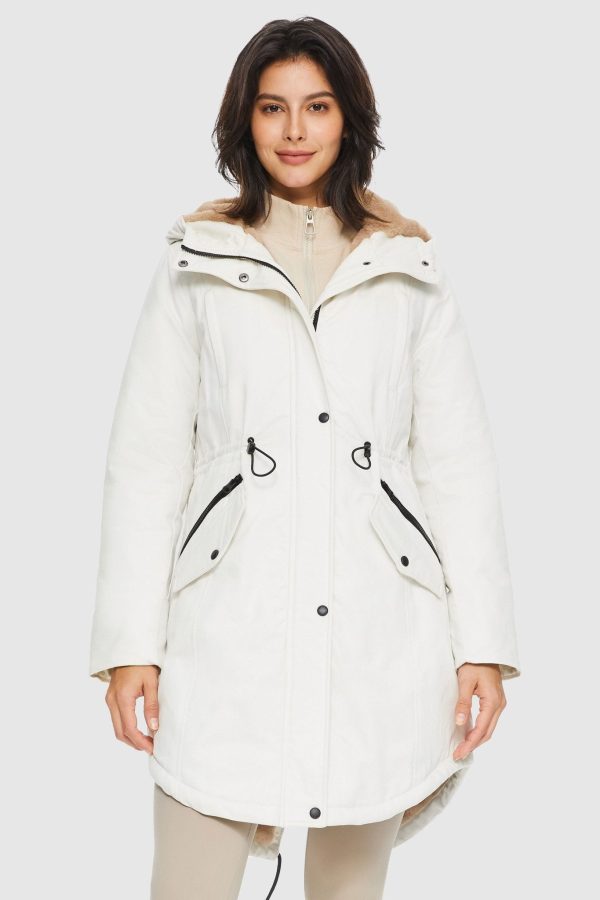 Fleece-Lined Hooded Parka Jacket with Pockets - Image 61