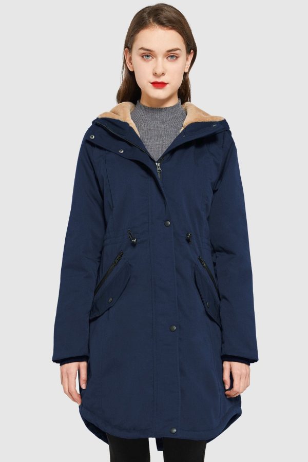 Fleece-Lined Hooded Parka Jacket with Pockets - Image 29