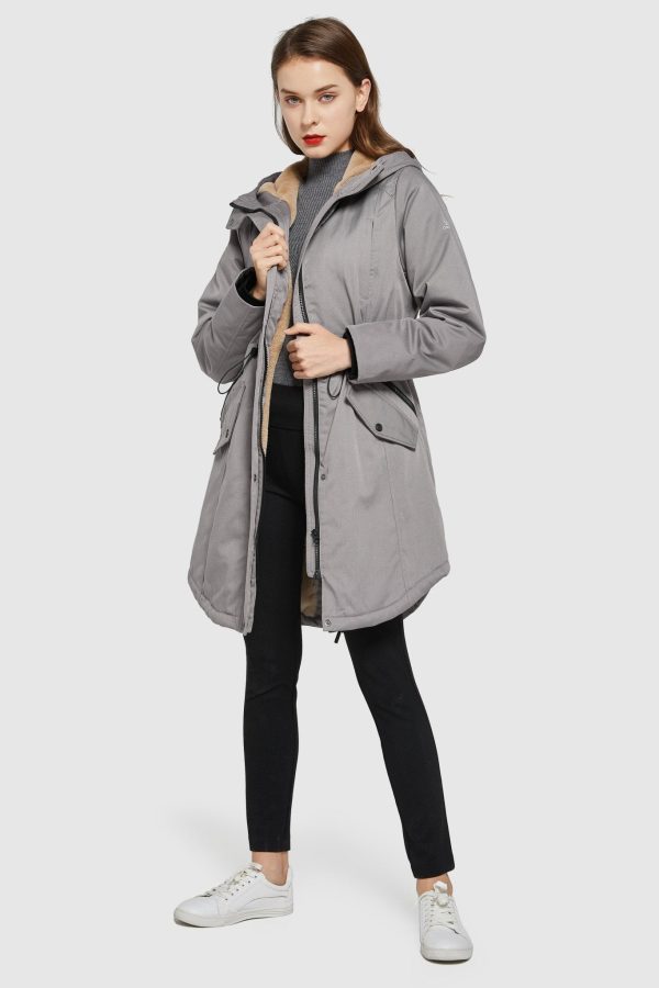 Fleece-Lined Hooded Parka Jacket with Pockets - Image 65