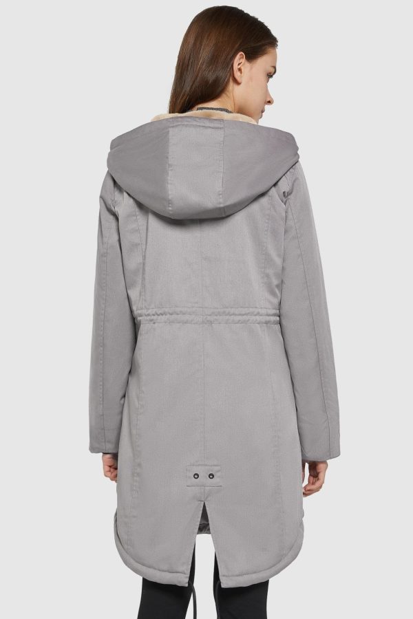 Fleece-Lined Hooded Parka Jacket with Pockets - Image 68
