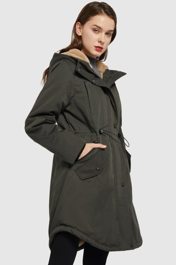 Fleece-Lined Hooded Parka Jacket with Pockets - Image 20