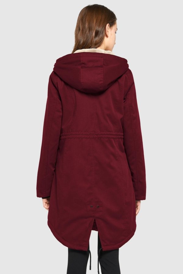 Fleece-Lined Hooded Parka Jacket with Pockets - Image 48