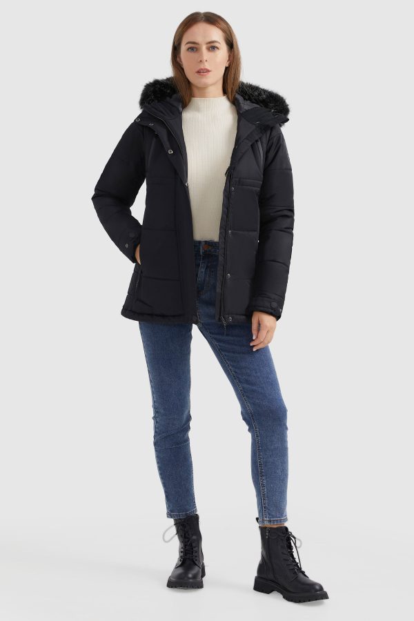 Faux Fur Hooded Mountain Parka Jacket - Image 36