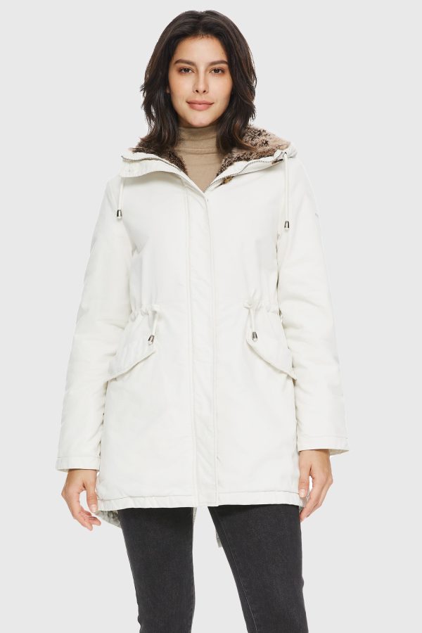 Faux Fur Lined Military Fleece Parka Jacket - Image 2