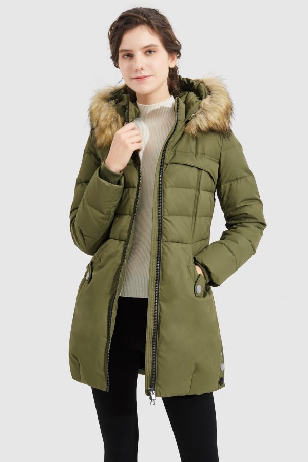 Faux Fur Qulited Puffer Down Jacket - Image 6
