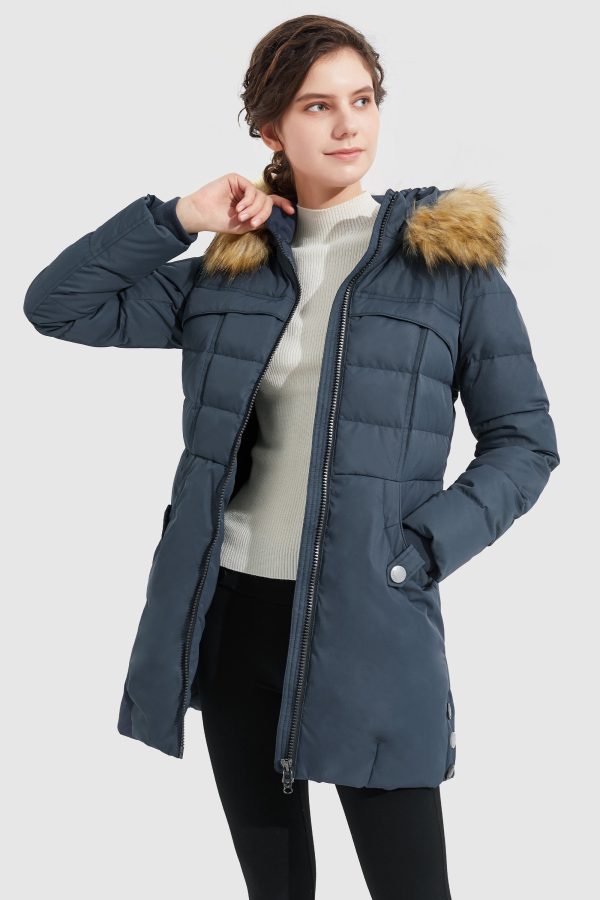 Faux Fur Qulited Puffer Down Jacket - Image 25