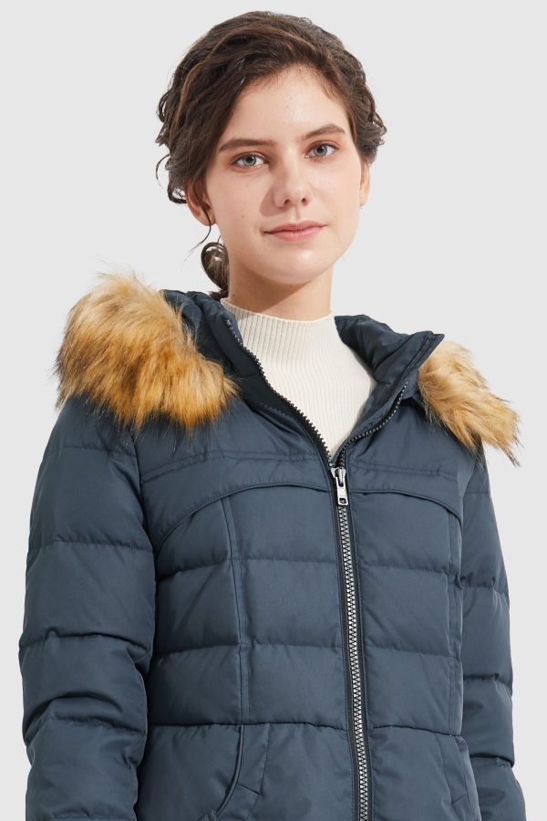 Faux Fur Qulited Puffer Down Jacket - Image 27